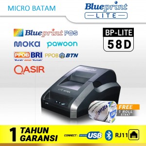 BLUEPRINT PRINTER THERMAL PORTABLE BP-LITE58D BLUETOOTH+USB+RJ11