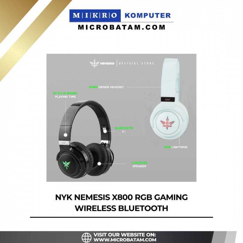 NYK Nemesis X800 RGB Gaming Wireless Bluetooth NYK Nemesis X800 RGB Gaming Wireless Bluetooth