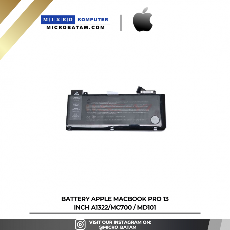 Battery Apple MacBook Pro 13 inch A1322/MC700 / MD101