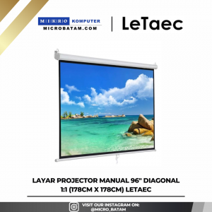 LAYAR PROJECTOR MANUAL 96" Diagonal 1:1 (178cm x 178cm) LETAEC