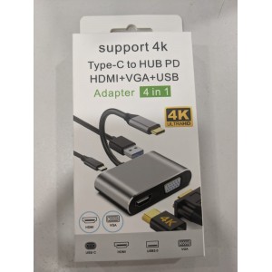 ADAPTER USB TYPE C To HDMI & VGA2IN1 
