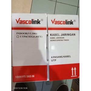 KABEL LAN CAT 6 VASCOLINKUTP CAT6 305Meter
