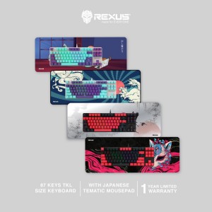 Rexus Keyboard Mousepad Bundling AYAKA KG3, KG4,KG5 Series TKL 
