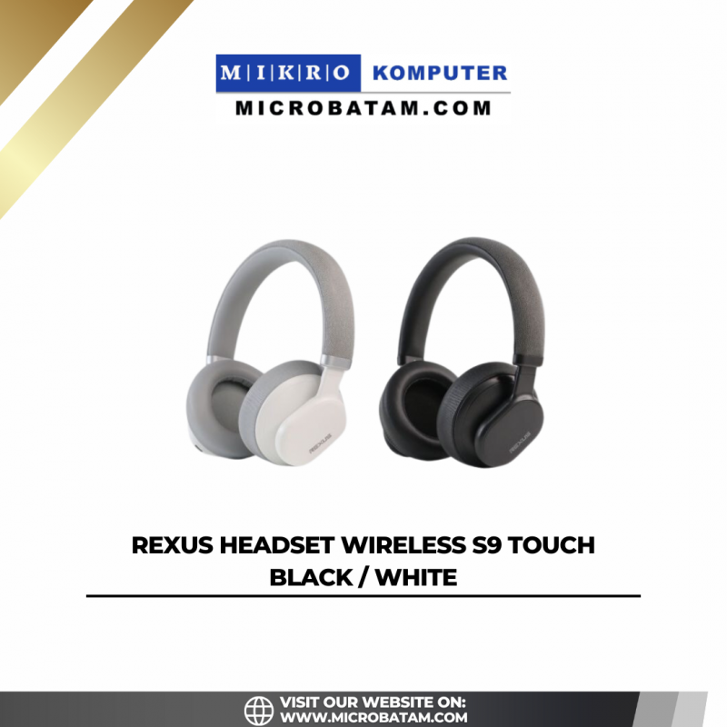 Rexus Headset Wireless S9 TOUCHBLACK / WHITE Rexus Headset Wireless S9 TOUCHBLACK / WHITE