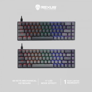 Rexus Keyboard Heroic KX3 - Grey Black
