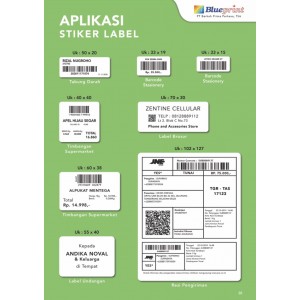 Direct Thermal Sticker / Label Stiker BLUEPRINT 33x15x1 Line