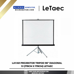 LAYAR PROJEKTOR TRIPOD 96" Diagonal 1:1 (178cm x 178cm) LETAEC