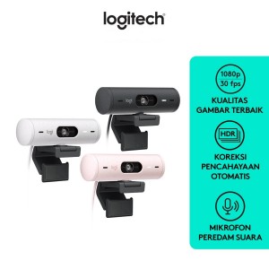  WEBCAM Logitech Brio 500 Full HD HDR dan Noise Cancelling