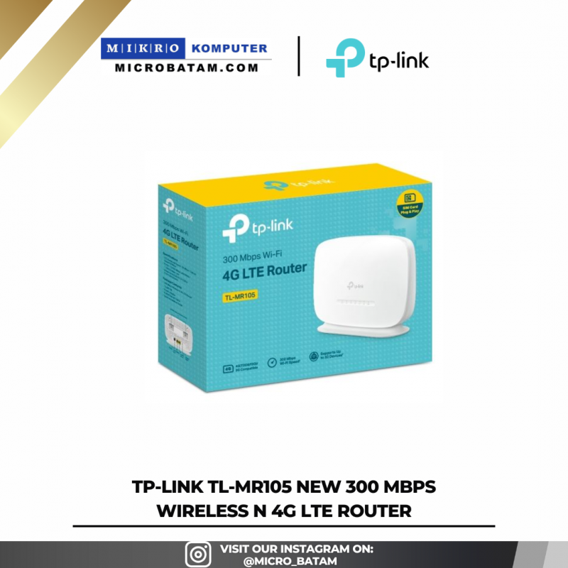 TP-LINK TL-MR105 New 300 Mbps Wireless N 4G LTE Router TP-LINK TL-MR105 New 300 Mbps Wireless N 4G LTE Router