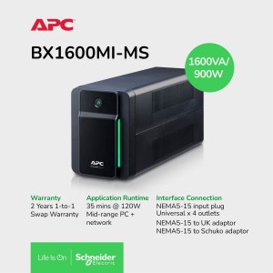 UPS APC BX1600MI 1600VA 900WATT