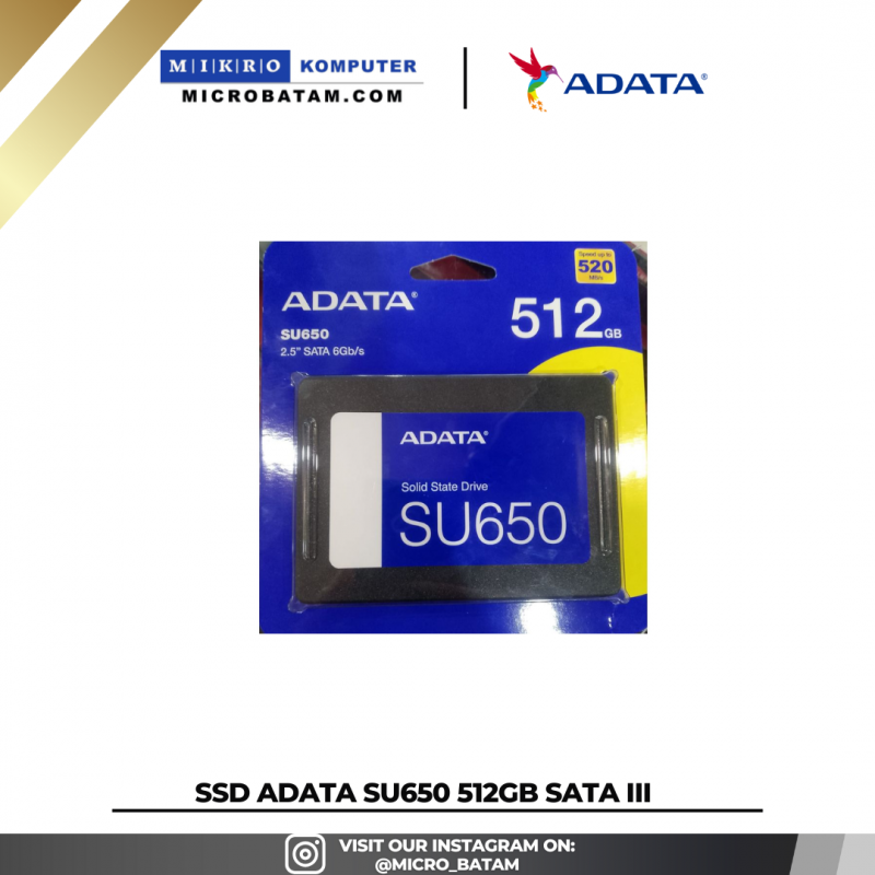 SSD ADATA SU650 512GB SATA III SSD ADATA SU650 512GB SATA III