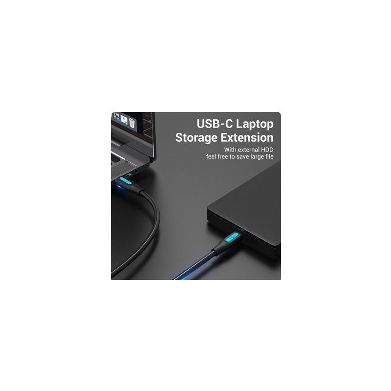 Vention COTBG USB 2.0 C Male to C Male 5A Cable 1.5M Black PVC Type