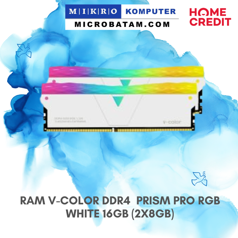 RAM V-COLOR DDR4PRISM PRO RGB WHITE 16GB (2X8GB)