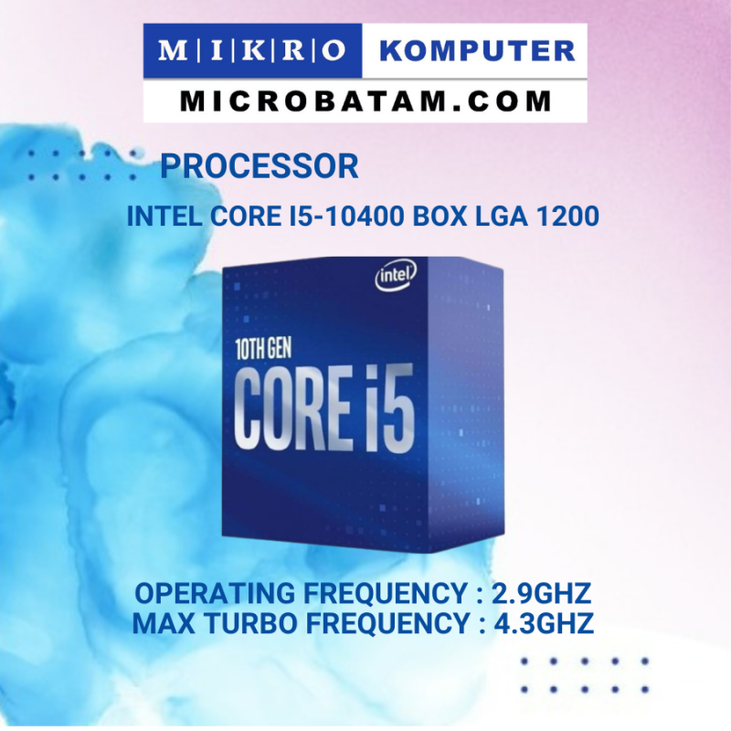 PROCESSOR INTEL CORE I5-10400 BOX LGA 1200