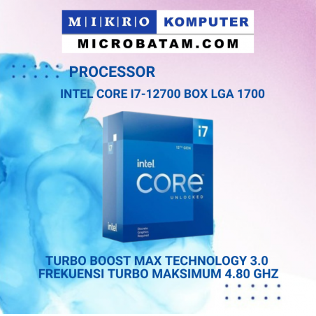 PROCESSOR INTEL CORE I7-12700 BOX LGA 1700