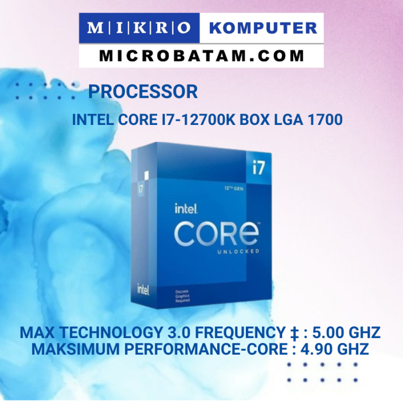 PROCESSOR INTEL CORE I7-12700K BOX LGA 1700