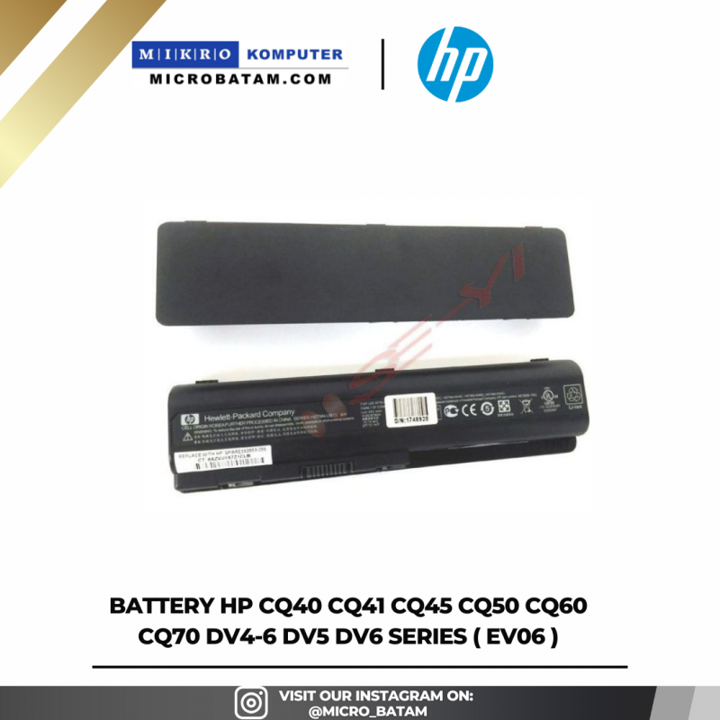 Battery HP CQ40 CQ41 CQ45 CQ50 CQ60 CQ70 DV4-6 DV5 DV6 series ( EV06 ) Battery HP CQ40 CQ41 CQ45 CQ50 CQ60 CQ70 DV4-6 DV5 DV6 series ( EV06 )