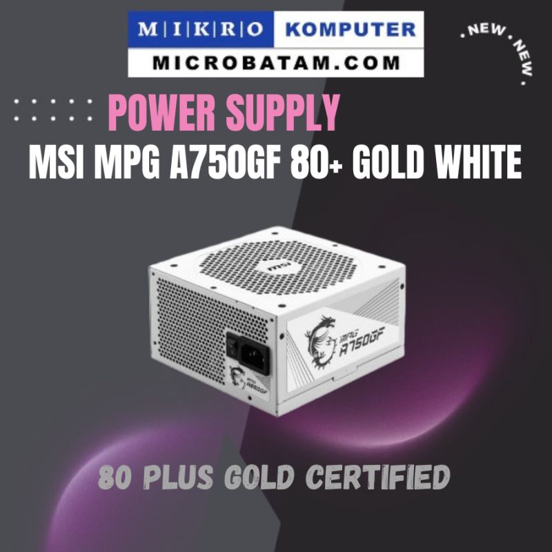 MSI MPG A850GF 850W 80+ Gold Certified Modular ATX Power Supply