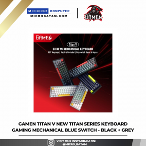 GAMEN Titan V New Titan Series Keyboard Gaming Mechanical Blue Switch - Black + Grey