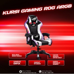 KURSI GAMING ROG RGB USB LIGHTING (RED/BLUE/BLACK/WHITE)