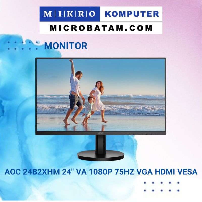 MONITOR AOC 24B2XHM 24" VA 1080p 75Hz VGA HDMI VESA