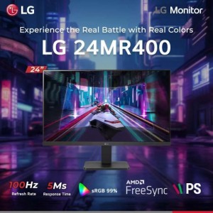 LG Monitor 24MR400-B 24'' Full HD Display with AMD FreeSync 100HZ