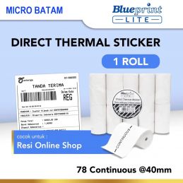 Direct Thermal Sticker BLUEPRINT Lite 78 Continuous @40mm