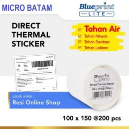 LABEL STICKER DTS DIRECT THERMAL 100x150mmx 1Line