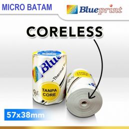 THERMAL PAPER ROLL 57X38 CORELESS