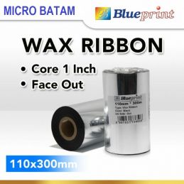 WAX RIBBON 110 X 300 FOR THERMAL TRANSFER PRINTER