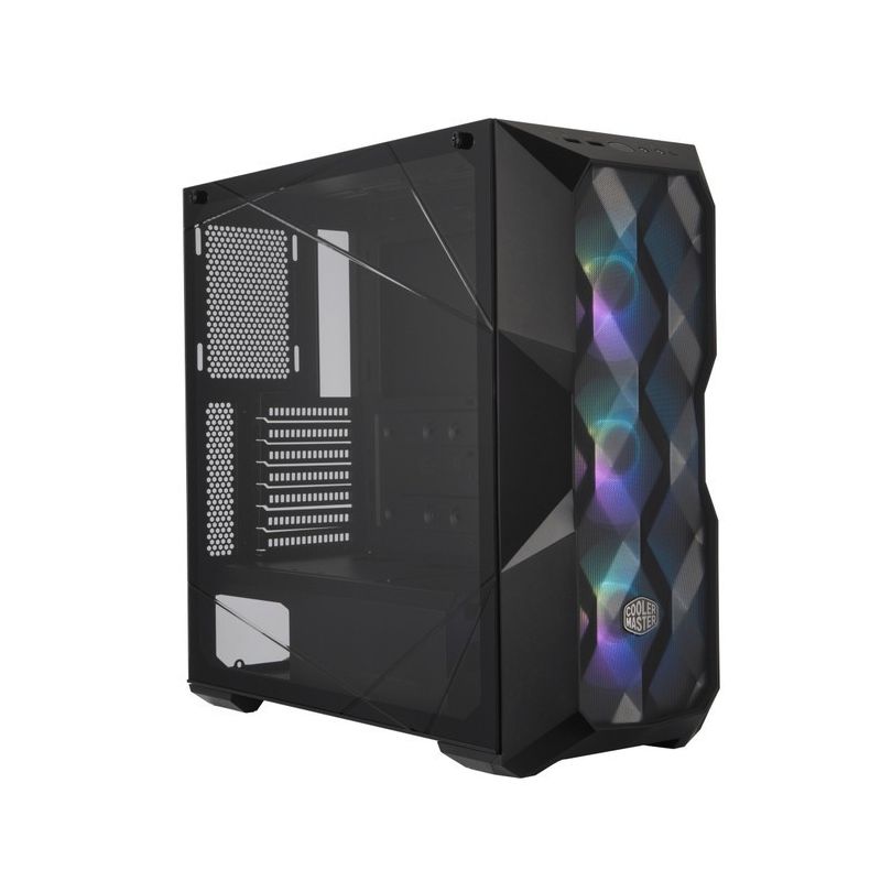 Casing Cooler Master TD500-V2 MESH Gaming Case black/white (NON PSU) Free 3pcs ARGB Fan