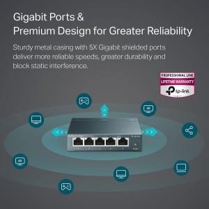 TP-LINK 5-Port 10/100/1000Mbps Desktop Switch TL-SG105