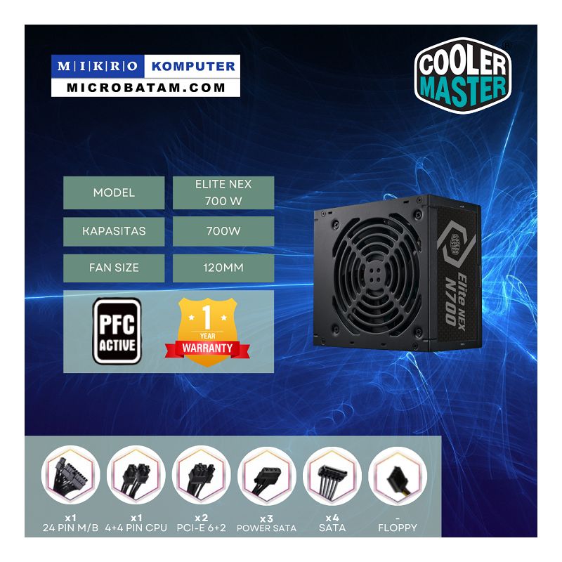 Cooler Master Alimentatore Elite Nex N700 240V 700W 120Mm-Fan