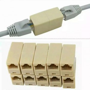 Konektor Barel Lan RJ45 1-1 Single/Sambungan/Connector Lan RJ45 1-1