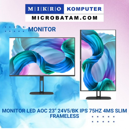 MONITOR LED AOC 23" 24V5/BK IPS 75Hz 4ms Slim Frameless 