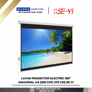 LAYAR PROJECTOR ELECTRIC 180" Diagonal 4:3 (366 cmx 275 cm) Se-Yi