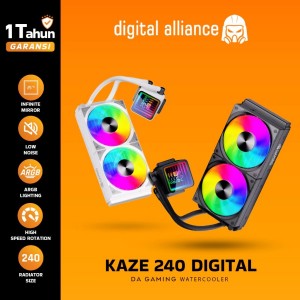 DIGITAL ALLIANCE KAZE WATER COOLING AIO 240 ARGB BLACK DIGITAL - Black