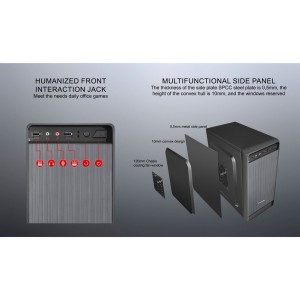 VenomRX Astaroth With PSU Power Core 300W Casing PC Office M-ATX