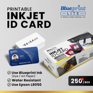 Kartu printable inkjet Id card blueprint 8.6 x 5.4 Cm 760 micron - 1 Box 250pcs