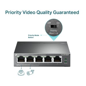 TP- Link TL-SF1005P 5-Port 10/100Mbps Desktop Switch with 4-Port PoE+