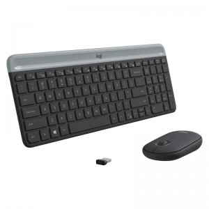 Logitech MK470 Combo Keyboard dan Mouse Wireless Slim - Graphite