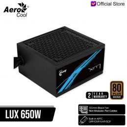 AEROCOOL LUX 550W/650W/750W 80Plus Bronze ATX Power Supply