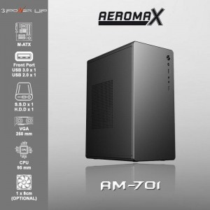Casing PC Office 3Power Up AEROMAX AM-510 include PSU 500W Case
