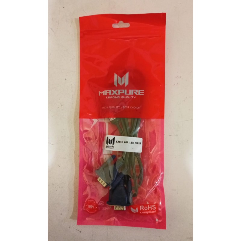 KABEL VGA MAXPURE 1,5M M/M GOLD