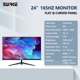 MONITOR SURGE LED 24 INCH FHD WHITE 165HZ 