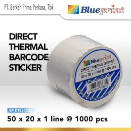 Direct Thermal Sticker / Label BLUEPRINT 50x20 mm 1 Line Isi 1000